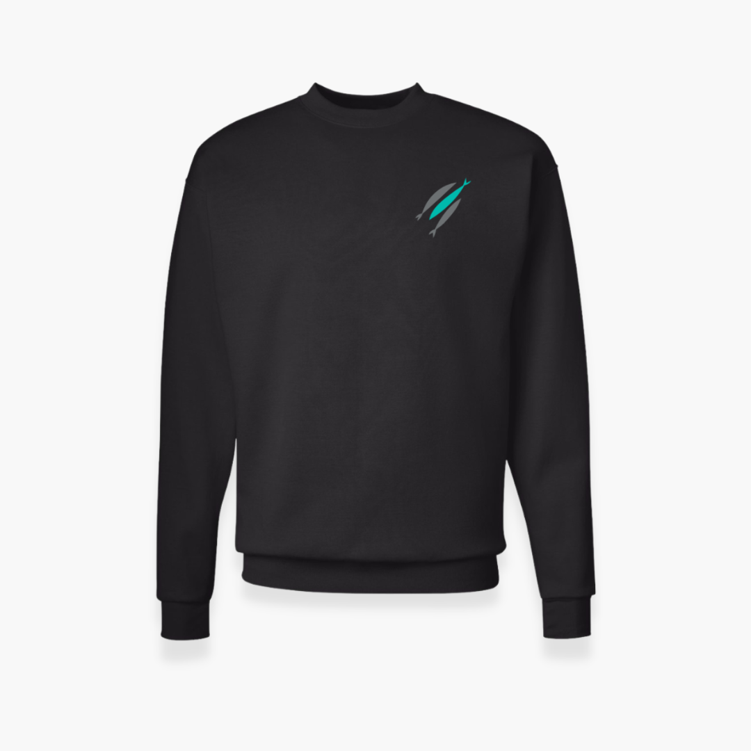 Three Fish Crewneck Sweatshirt - Black
