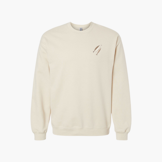 Three Fish Crewneck Sweatshirt - Sand