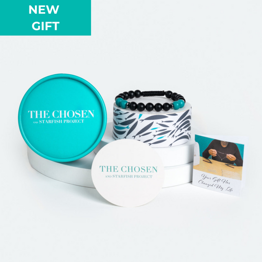 5 & 2 Black/Teal Unisex Bracelet