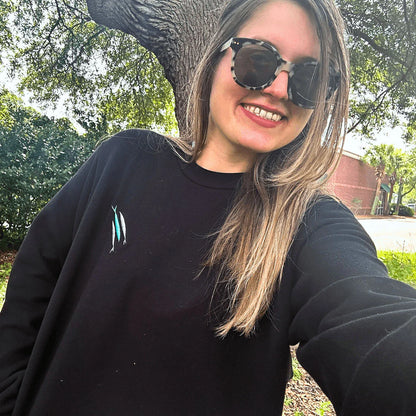 Three Fish Crewneck Sweatshirt - Black