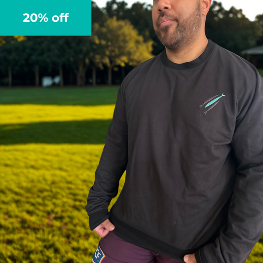 Three Fish Crewneck Sweatshirt - Black