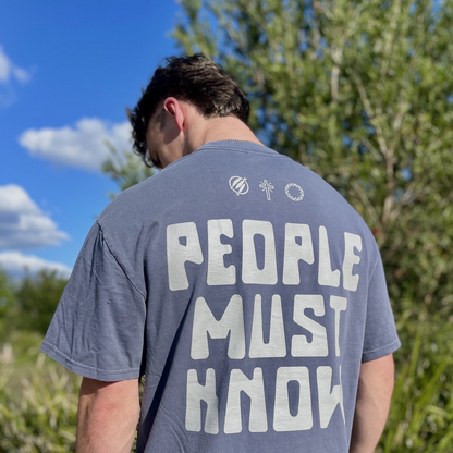 People Must Know 2.0 T-Shirt Faded Denim