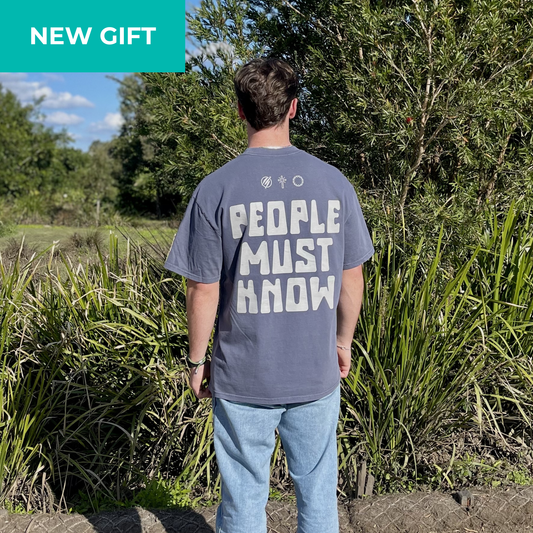 People Must Know 2.0 T-Shirt Faded Denim