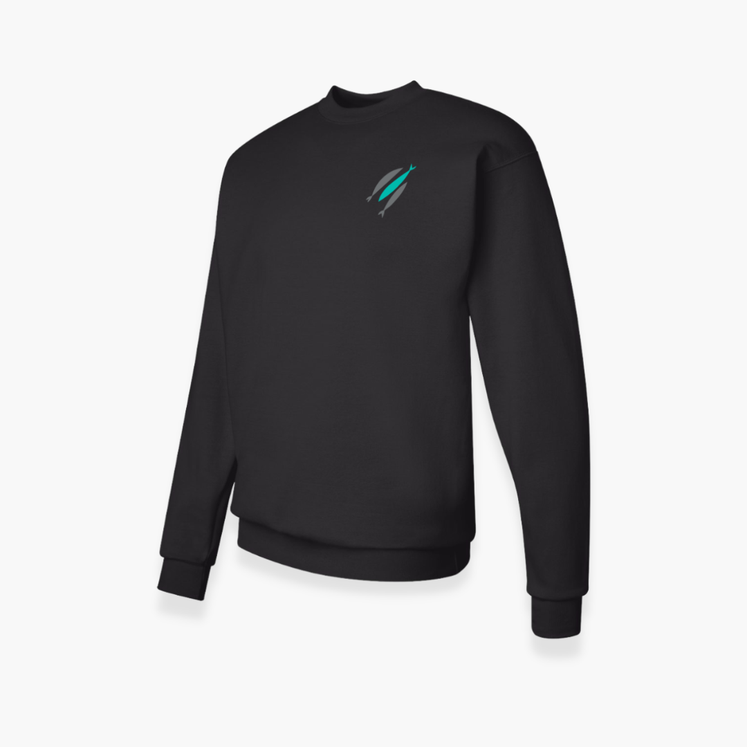 Three Fish Crewneck Sweatshirt - Black