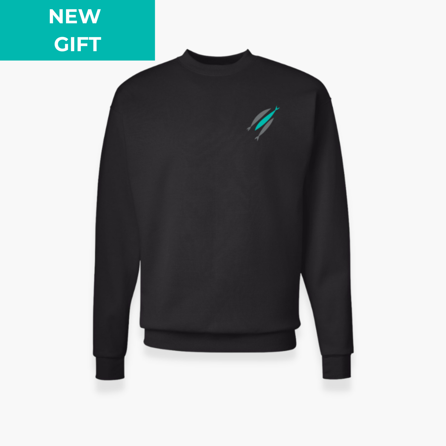 Three Fish Crewneck Sweatshirt - Black